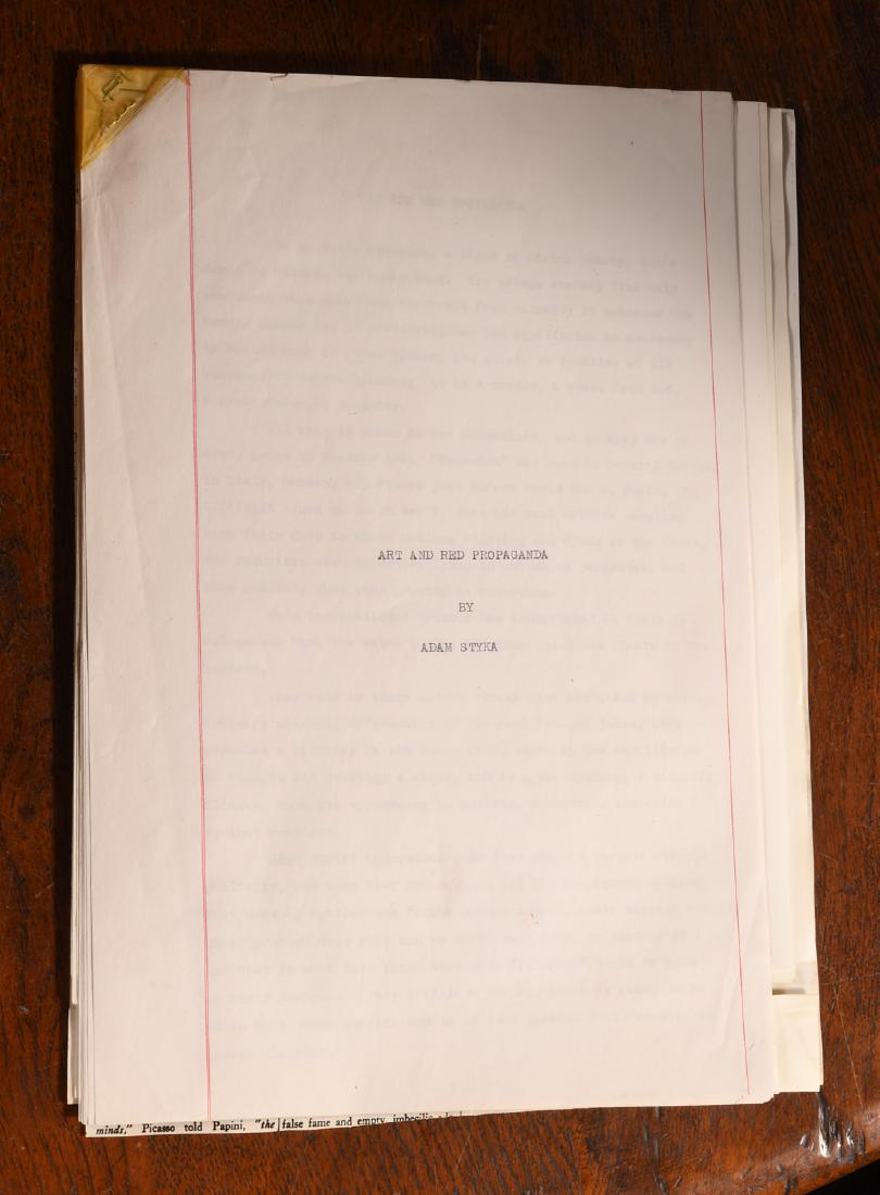 Typescript: Adam Styka 1953 Art and Red Propaganda (1 of 5)