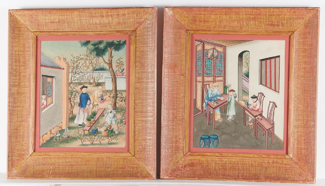 Chinese Export, (2) paintings (1 of 6)