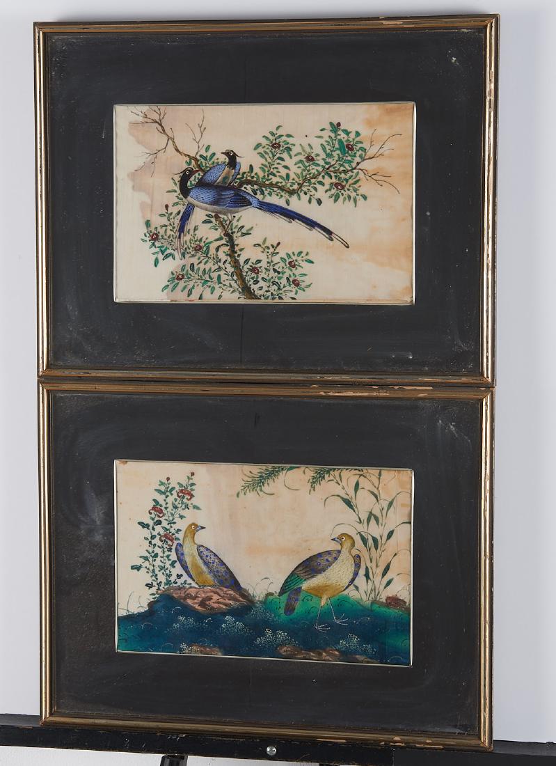 Chinese export, (2) paintings (1 of 8)