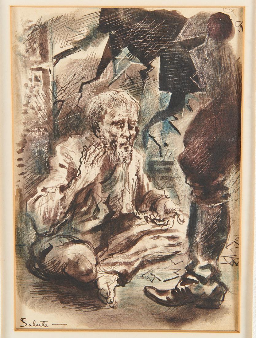 Attrib. to Rico Lebrun, painting (1 of 4)