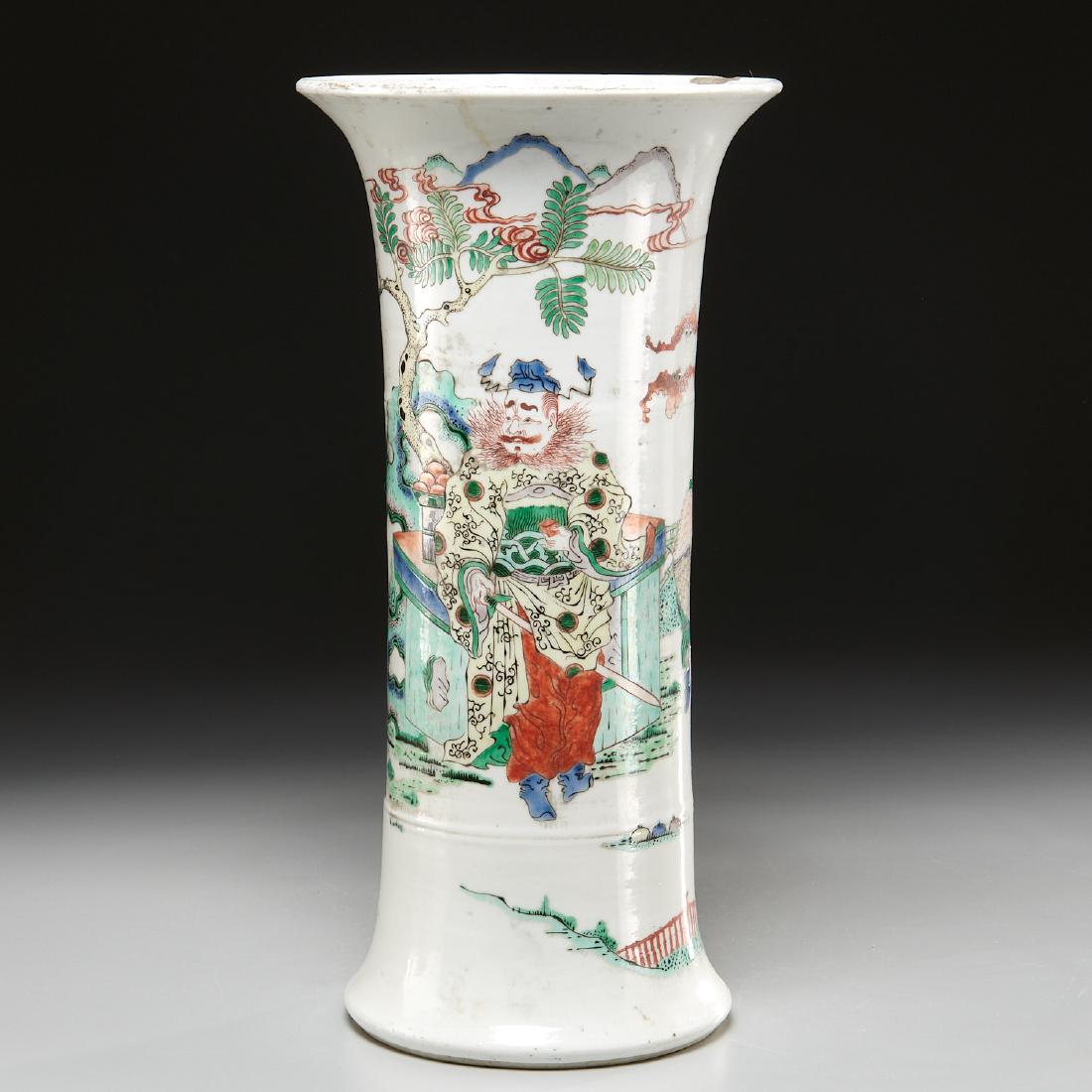 Chinese famille rose porcelain Gu vase (1 of 10)