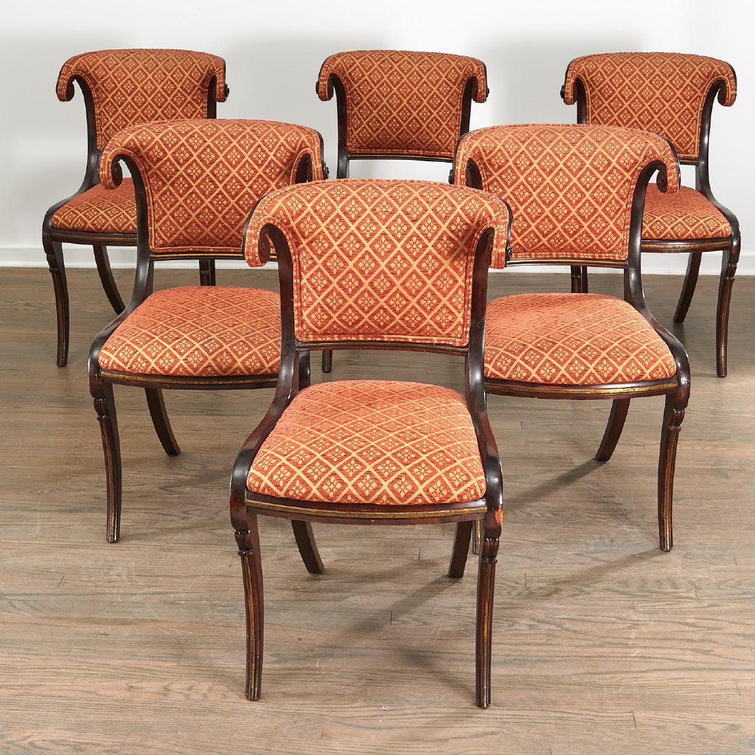 Set (6) Regency style Klismos dining chairs (1 of 8)
