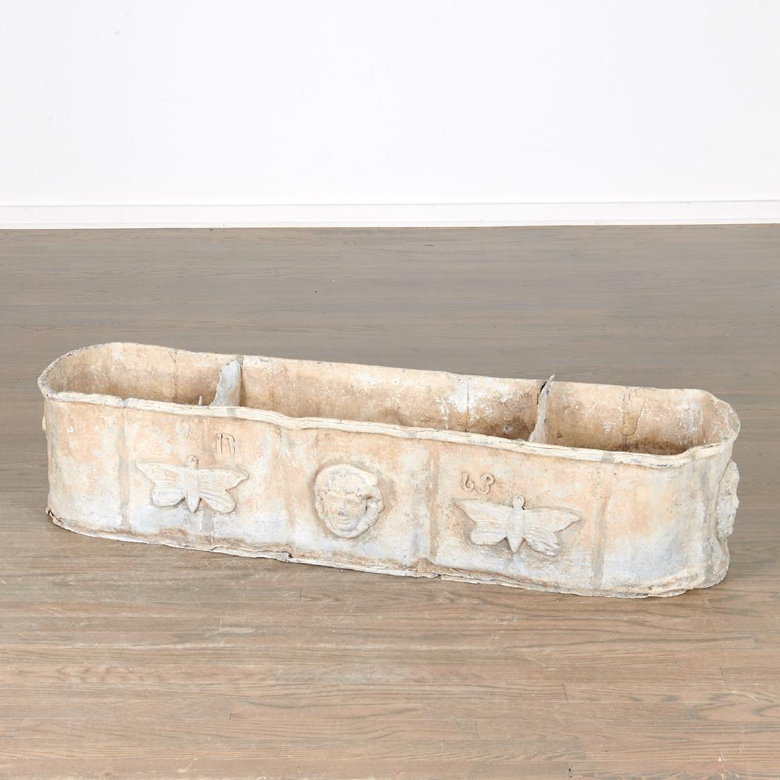 Georgian style lead garden trough planter (1 of 9)