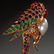 G. Nardi 18k gold mounted Macaw brooch - 3