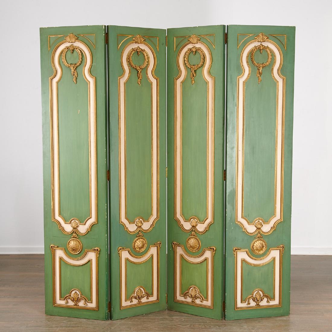 Signed Maison Jansen Louis XVI four-panel screen (1 of 8)