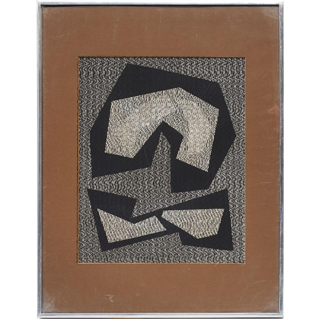 Mon Levinson, Op Art silkscreen and acetate (1 of 5)