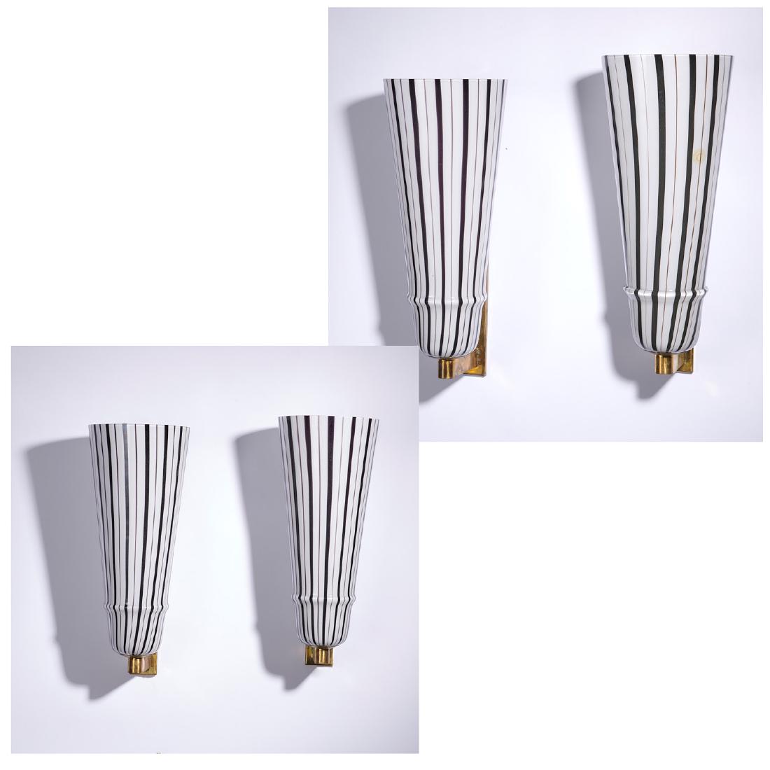 (4) Large Venetian glass sconces (1 of 10)