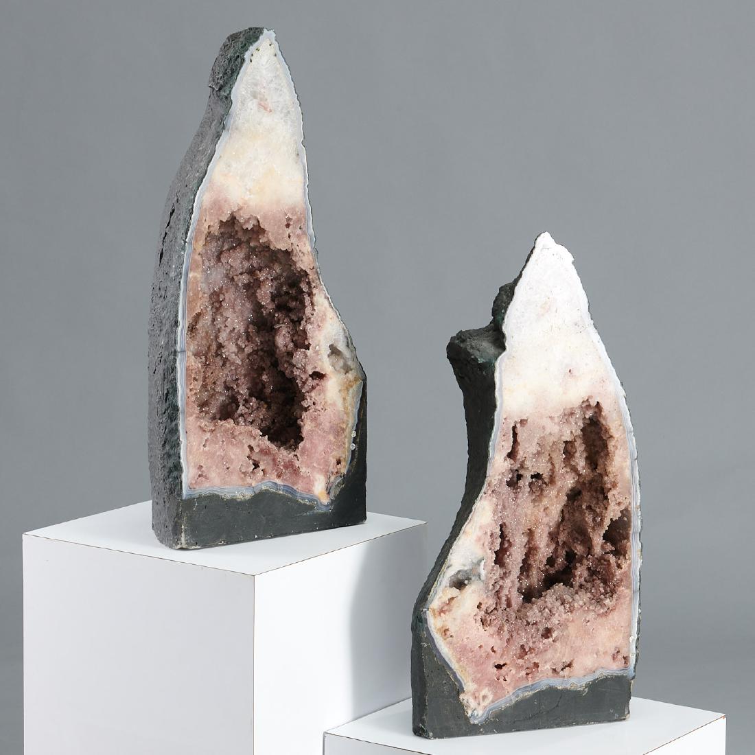 Pair 2-foot geode cathedrals (1 of 7)