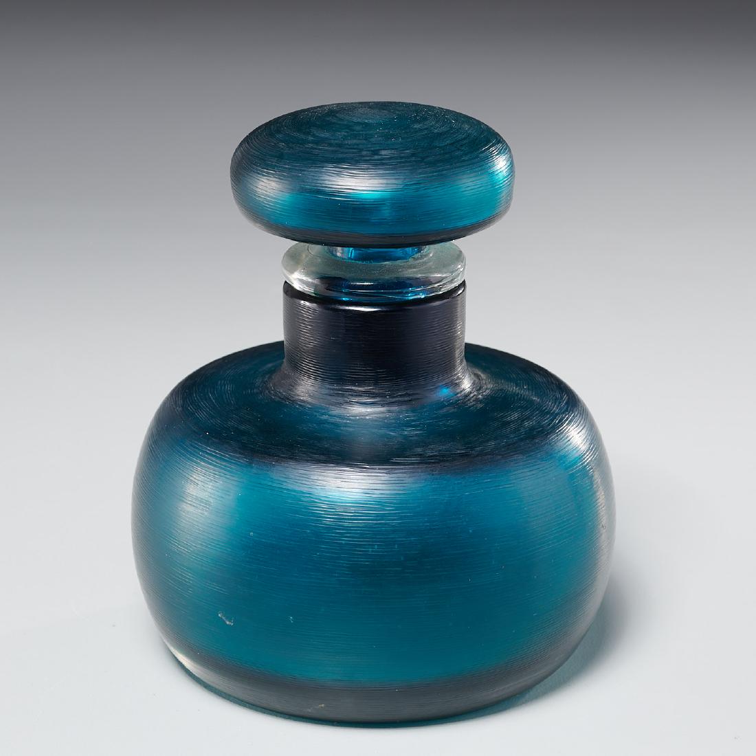 Paolo Venini Inciso bottle and stopper (1 of 6)