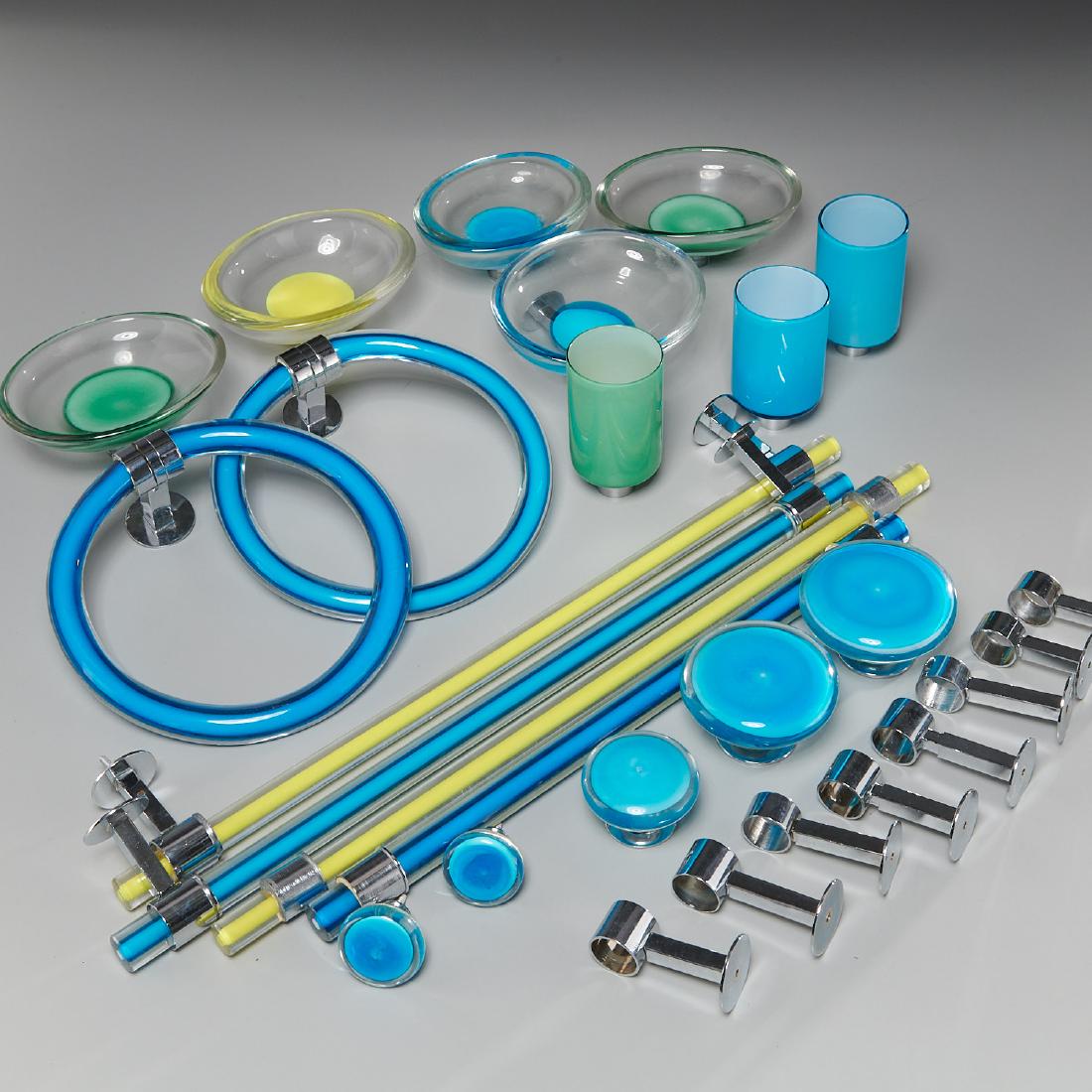 (19) pieces Venini (attrib.) bathroom set (1 of 10)