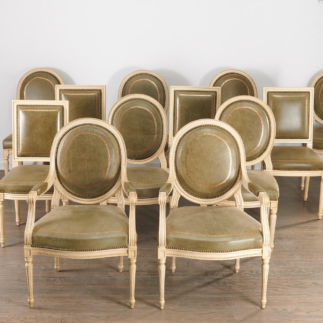 Nice set (12) Louis XVI style dining chairs (1 of 10)