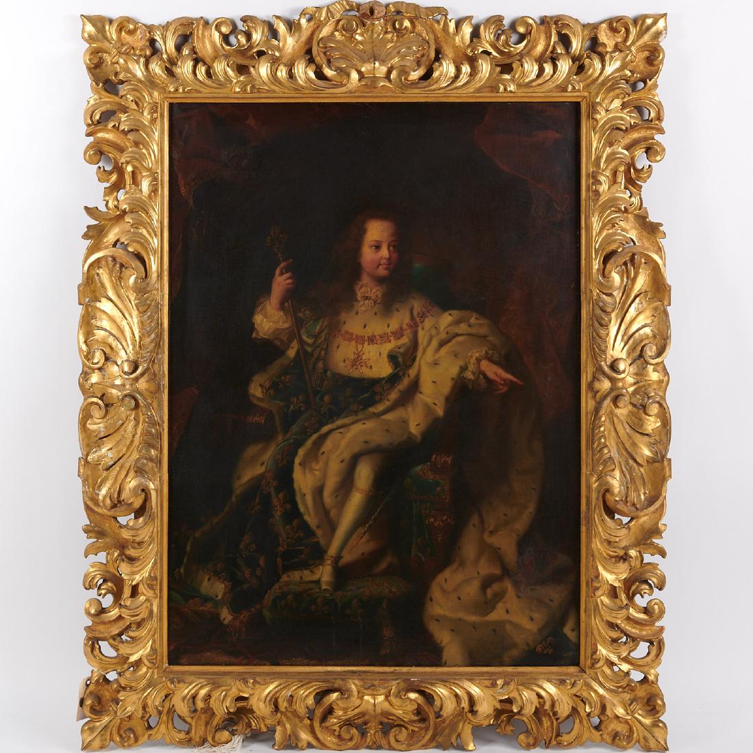 After Hyacinthe Rigaud, portrait of Louis XV (1 of 9)