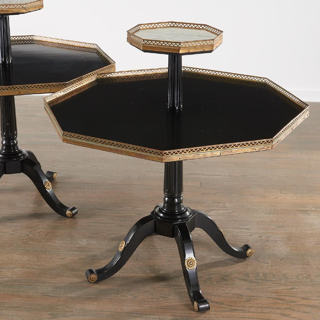 Pair Maison Jansen style tiered side tables (1 of 6)