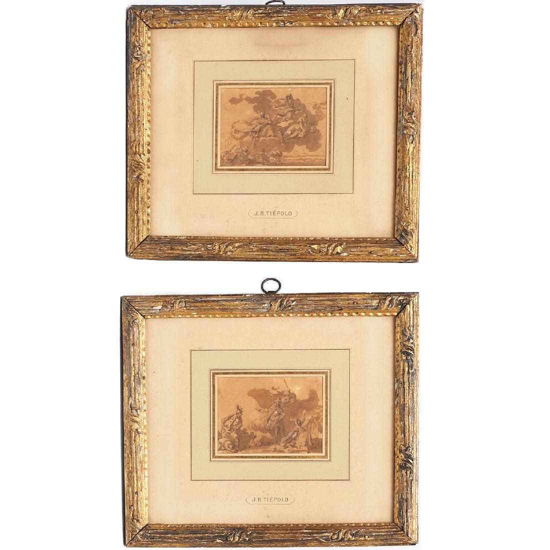 Giovanni Battista Tiepolo (after), (2) drawings (1 of 8)