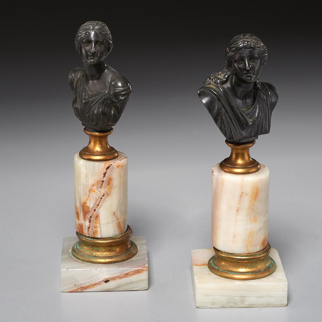 (2) Grand Tour bronze cabinet busts (1 of 8)