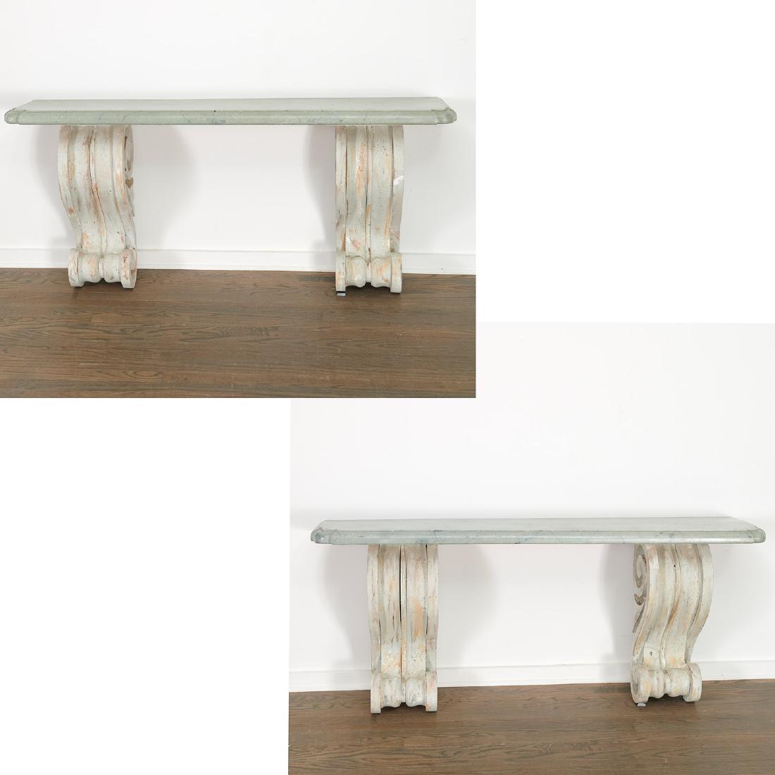 Pair Neo-Classical volute bracket consoles (1 of 5)
