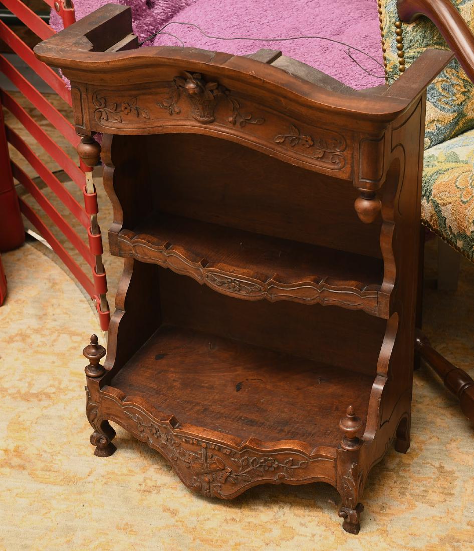 French Provincial estanier hanging etagere