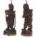 Pair Asian carved wood figural lamps - 2