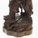 Pair Asian carved wood figural lamps - 4