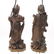 Pair Asian carved wood figural lamps - 8