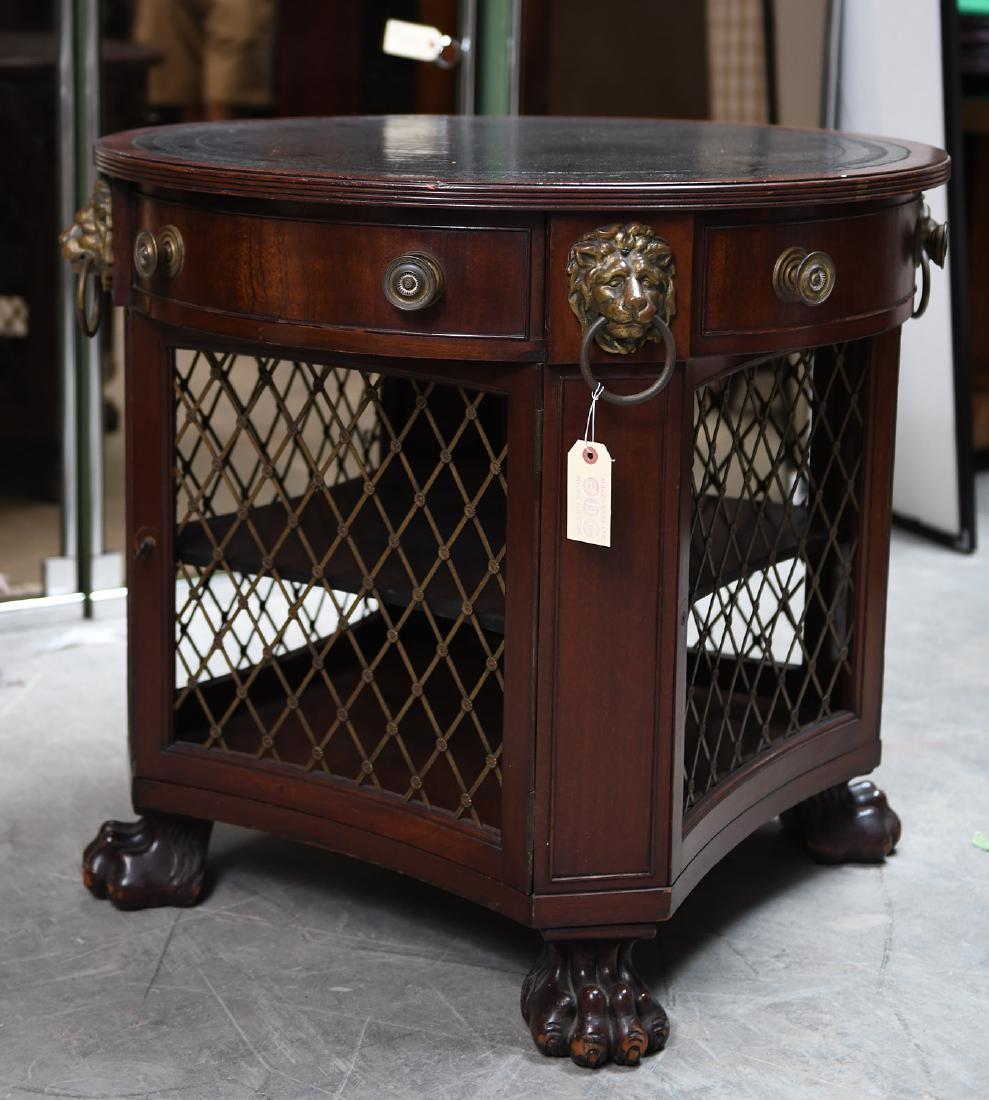English Regency style round library table (1 of 9)