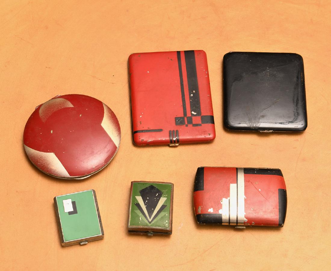 (6) Art Deco enameled compacts and cases (1 of 7)