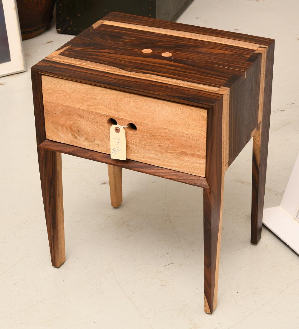 Contemporary designer exotic wood night stand (1 of 6)