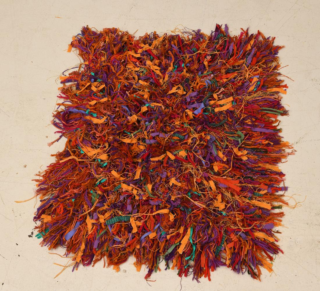 Paula Renee textile art: Paula Renee textile art, 20th/21st c., tag to underside, 40"squ.