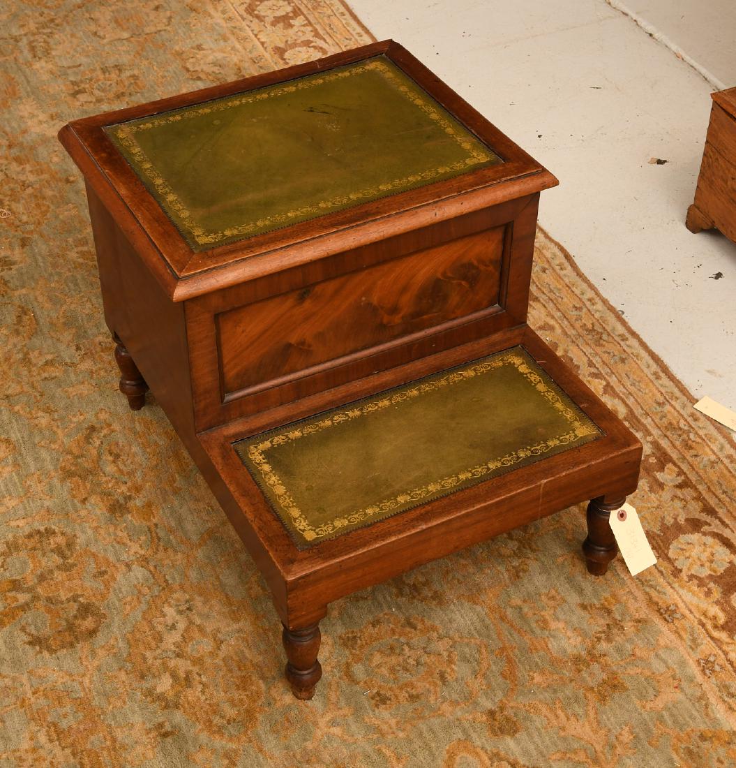 Antique English mahogany bed steps (1 of 8)