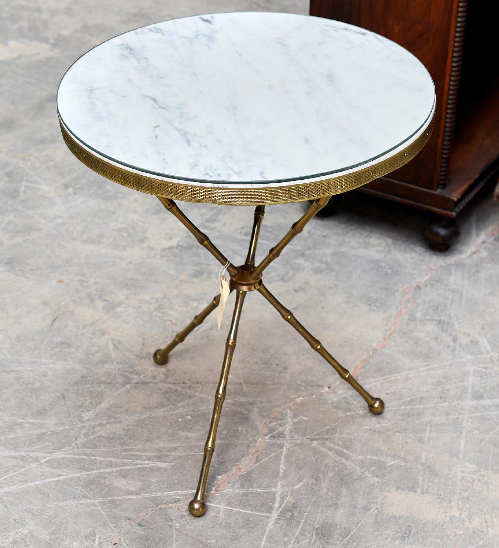 Bagues style brass and marble side table (1 of 7)