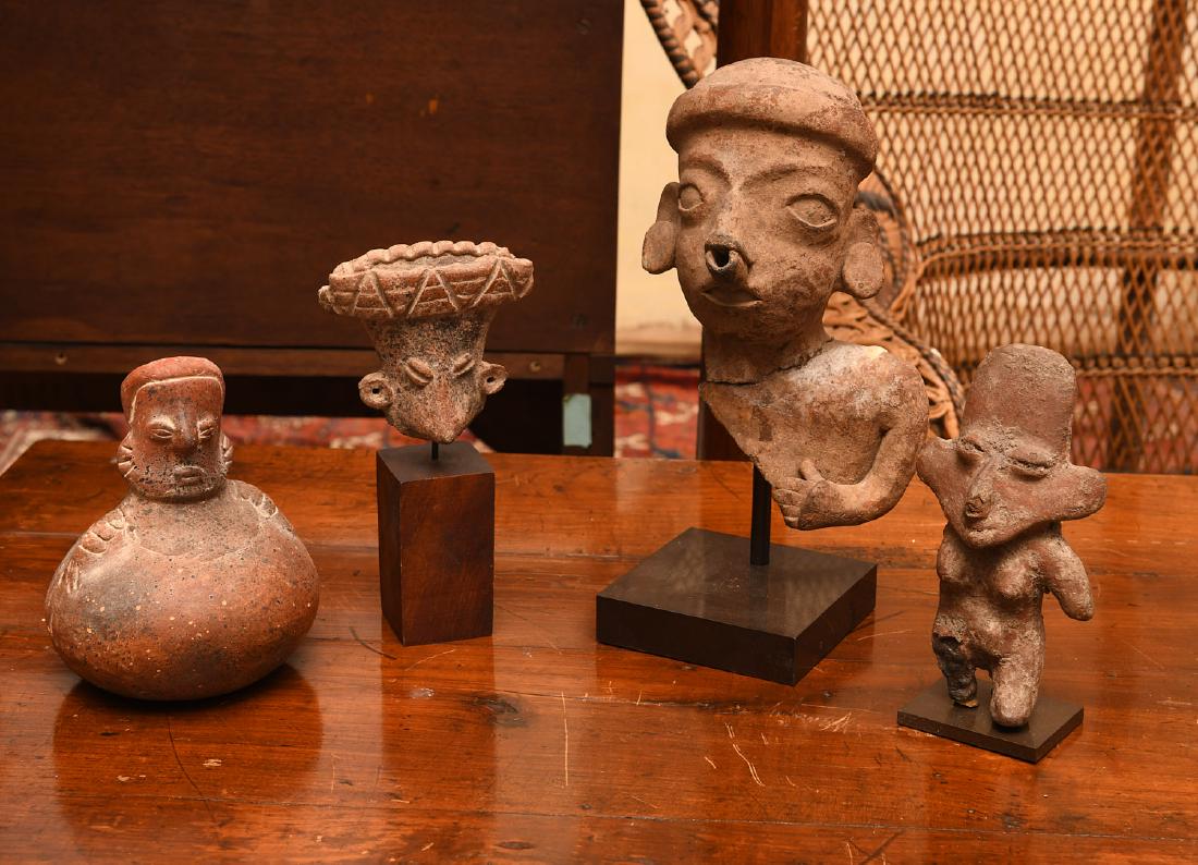 (4) Nayarit pottery figures and vessel (1 of 9)