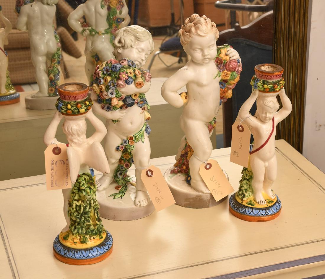 (4) floral draped cherubs and putti figures (1 of 8)