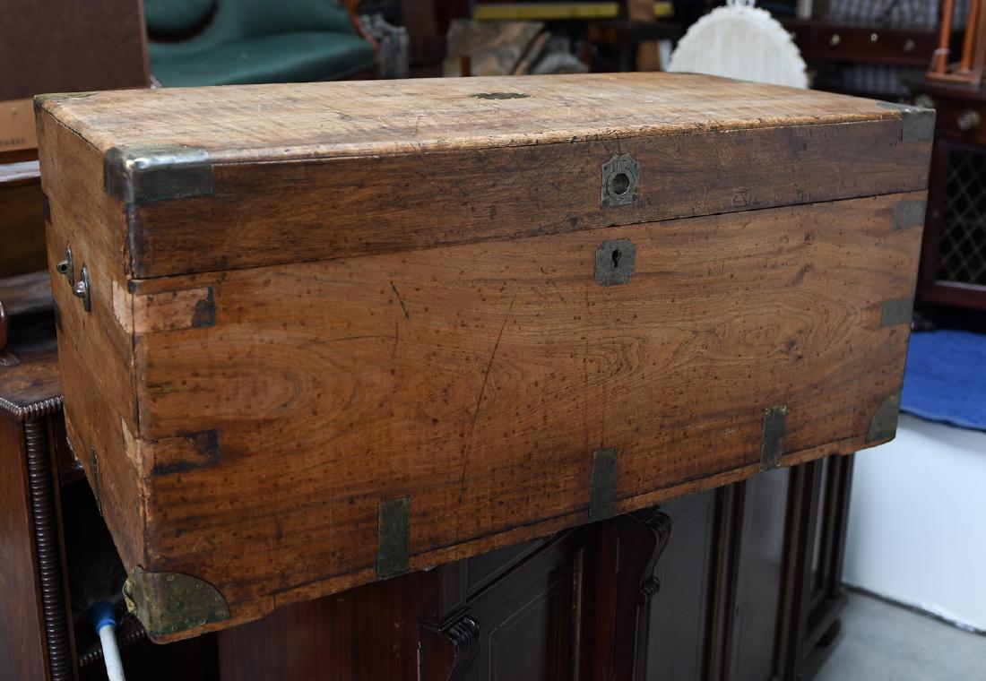 Antique camphor wood campaign chest (1 of 10)