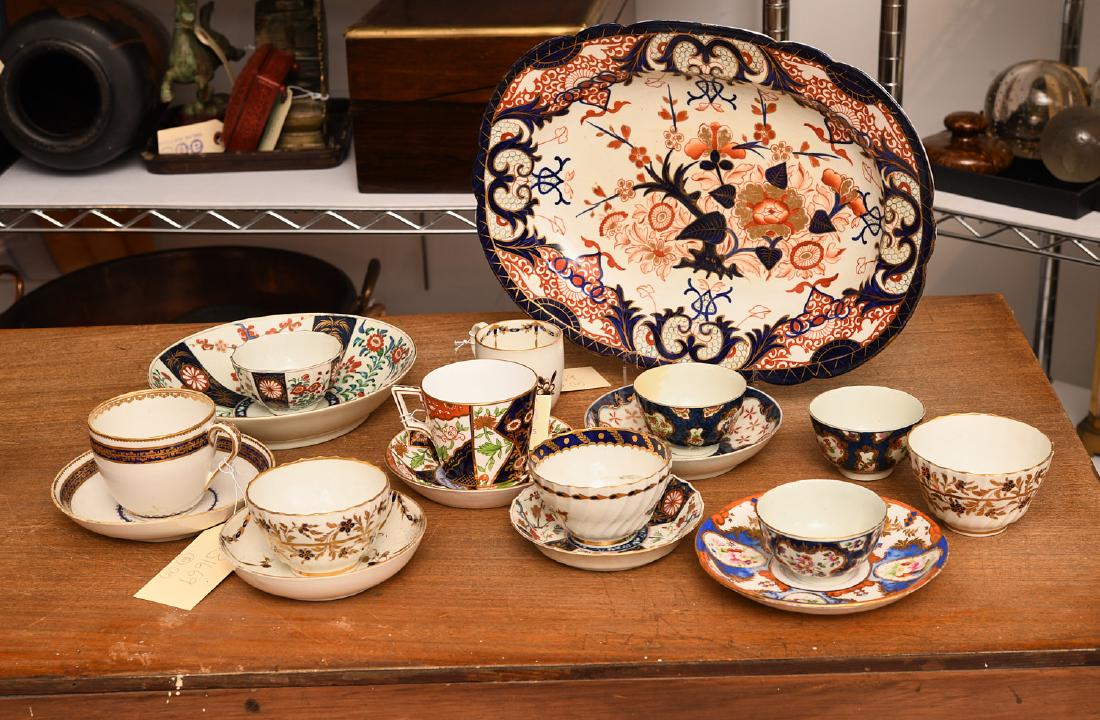 Group antique English porcelain tablewares (1 of 10)