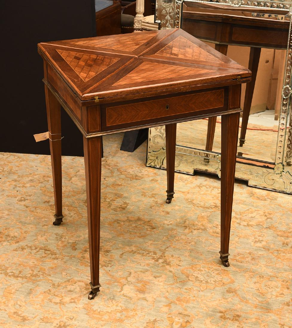 Louis XVI style Inlaid handkerchief games table (1 of 9)
