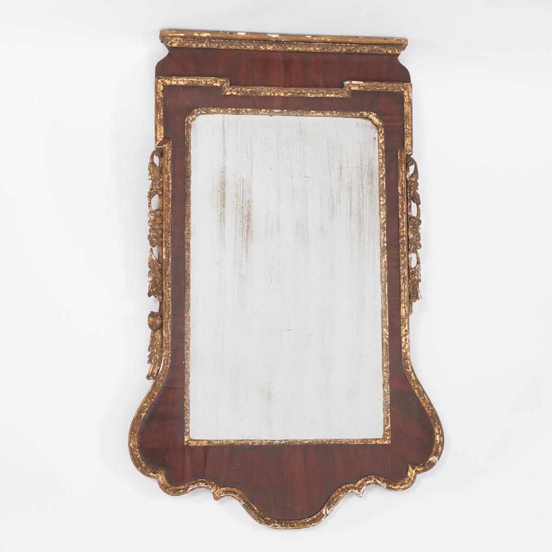 George III giltwood and mahogany wall mirror (1 of 6)