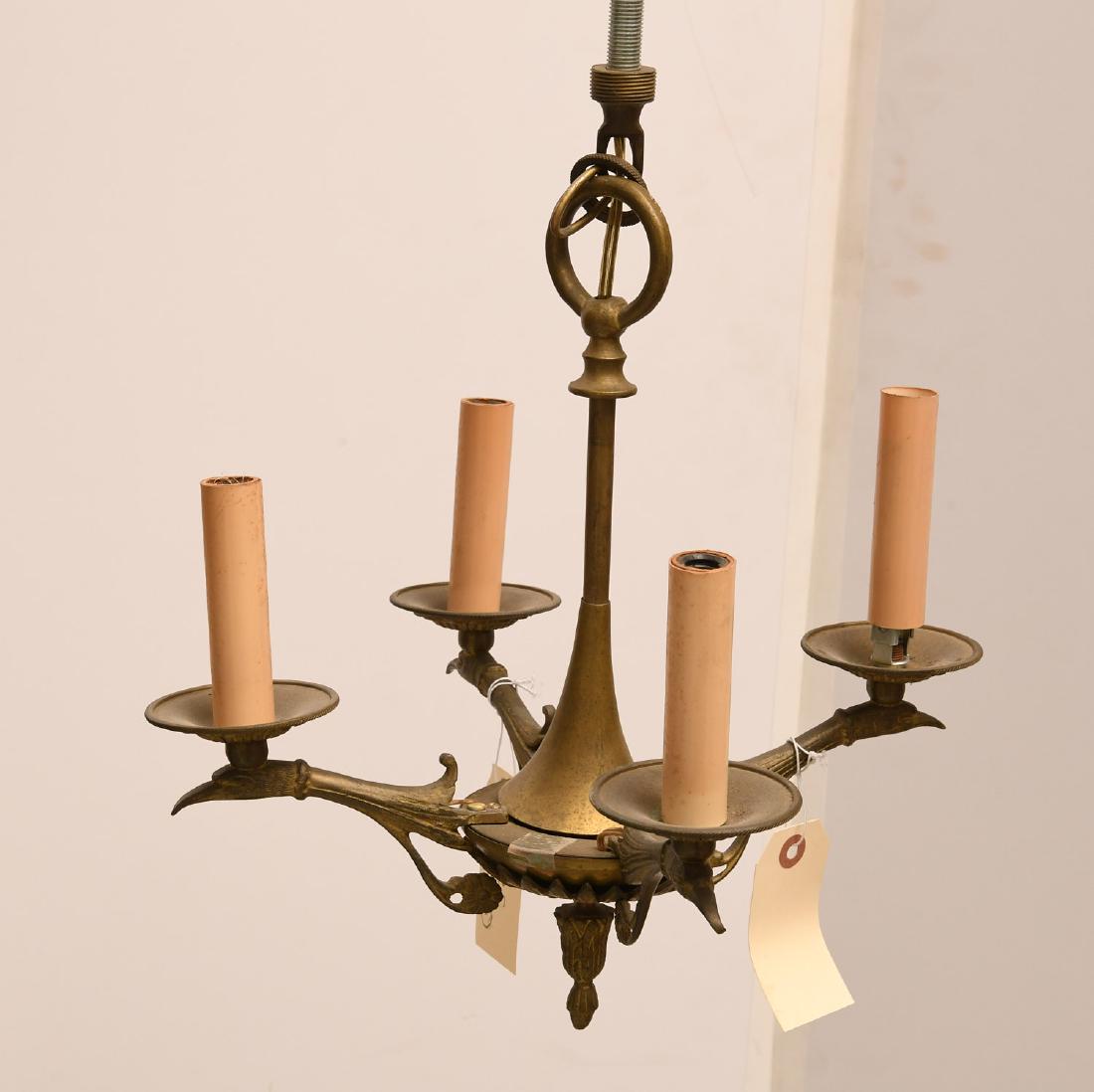 Empire style petit brass chandelier (1 of 4)