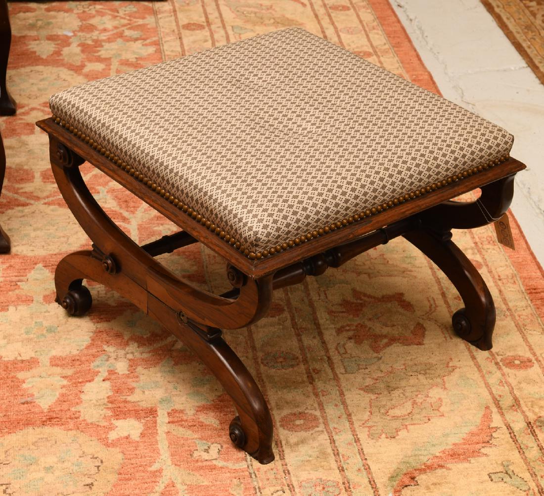 Late Regency curule base stool (1 of 5)
