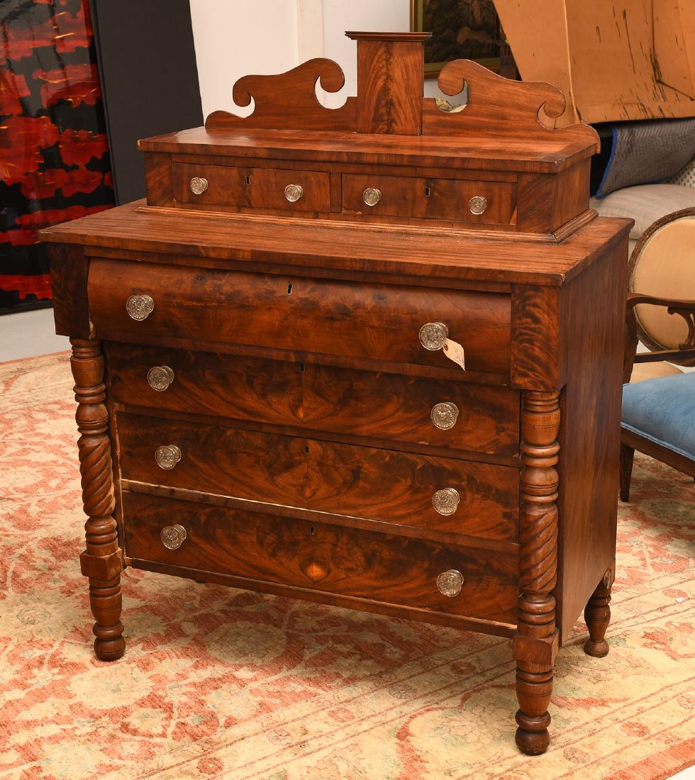 American Empire figured mahogany step back chest (1 of 7)