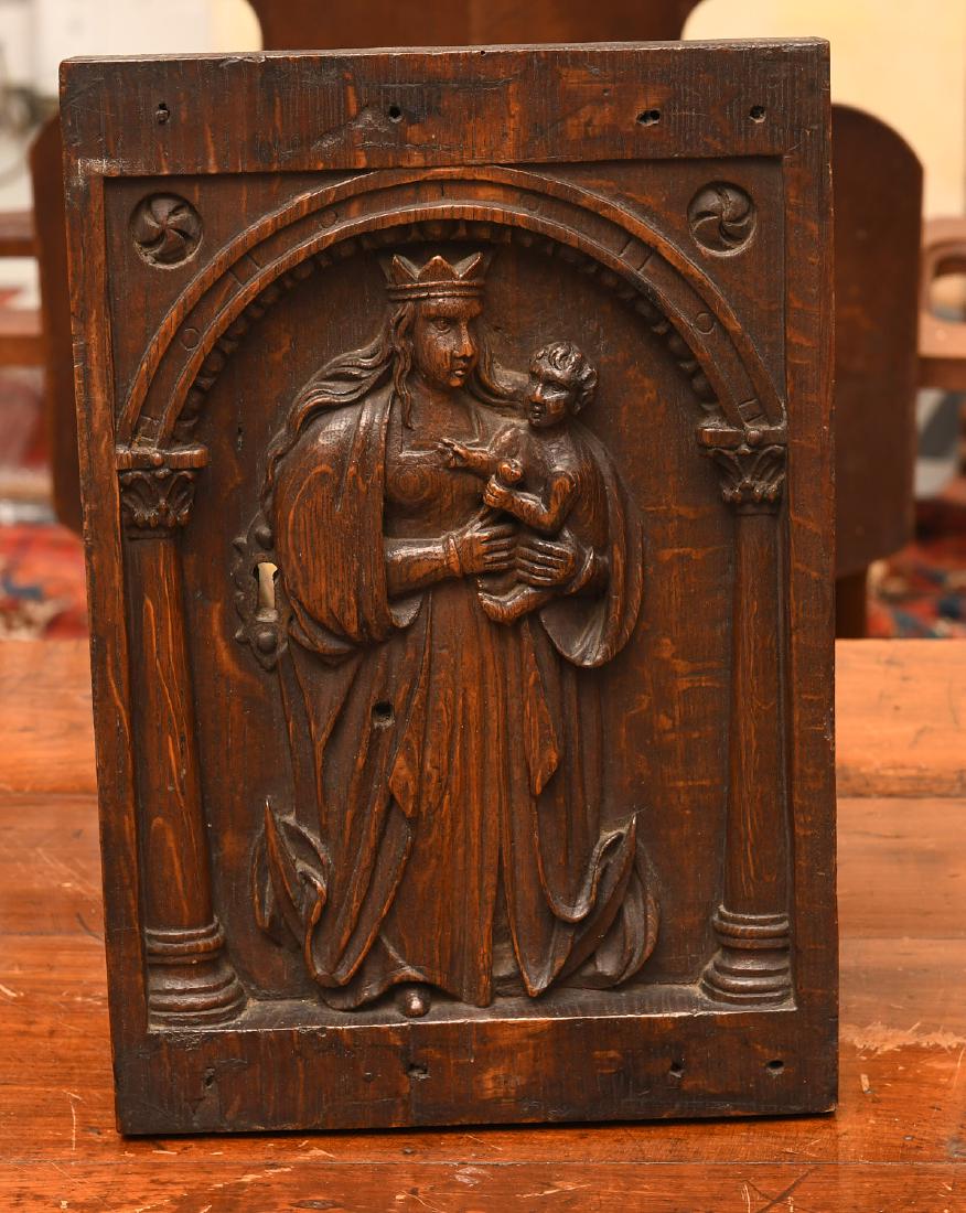 Early English relief carved panel (1 of 8)