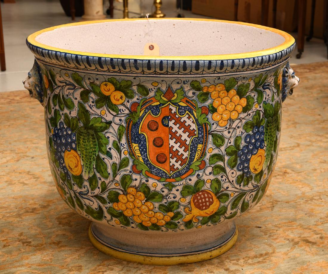 Large Italian majolica jardiniere (1 of 6)