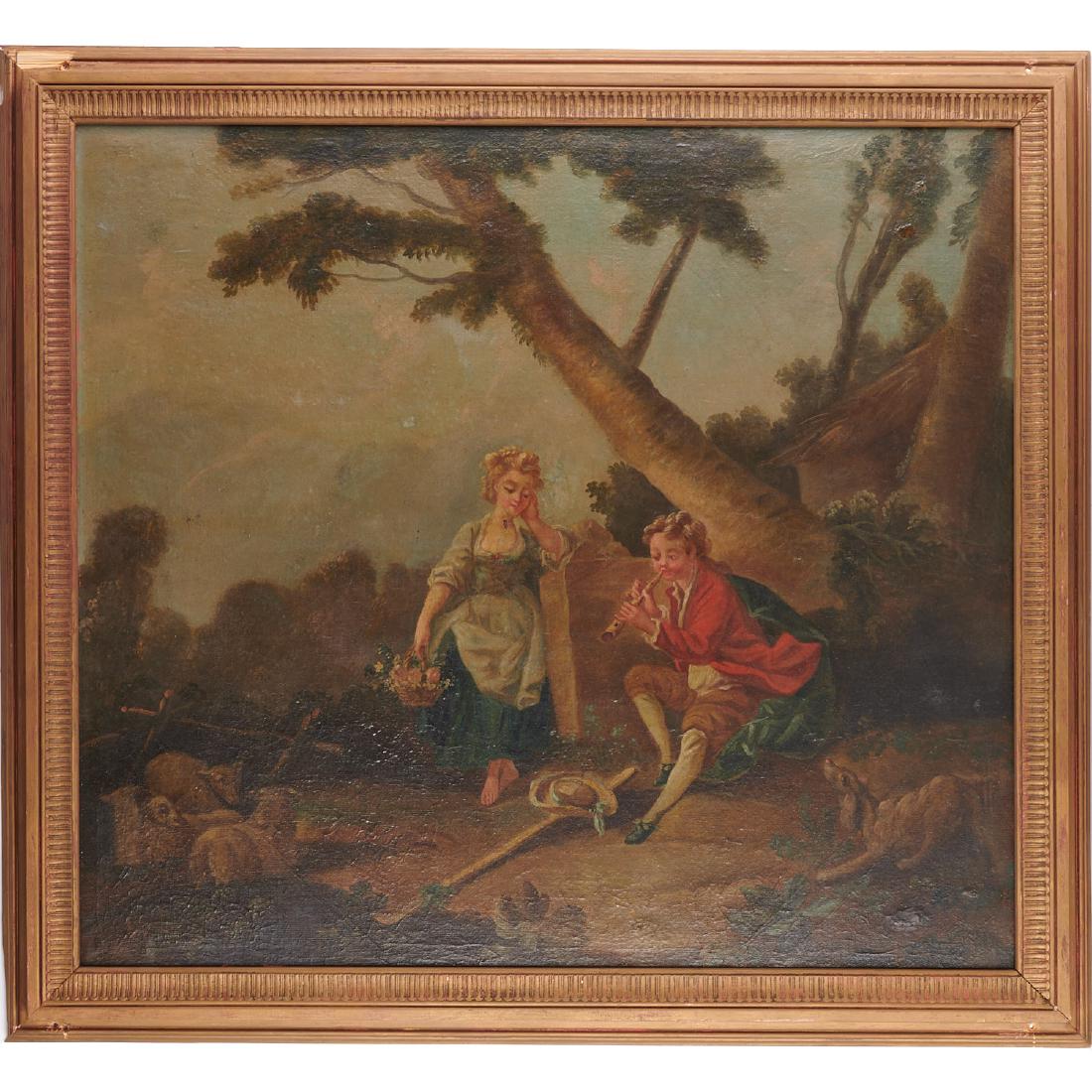 French School, large oil painting (1 of 8)