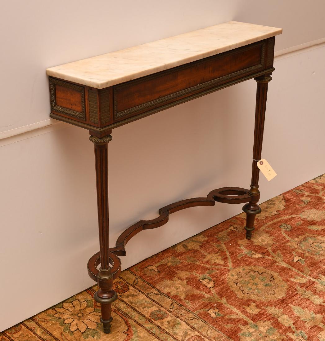 Louis XVI style marble top wall console (1 of 7)