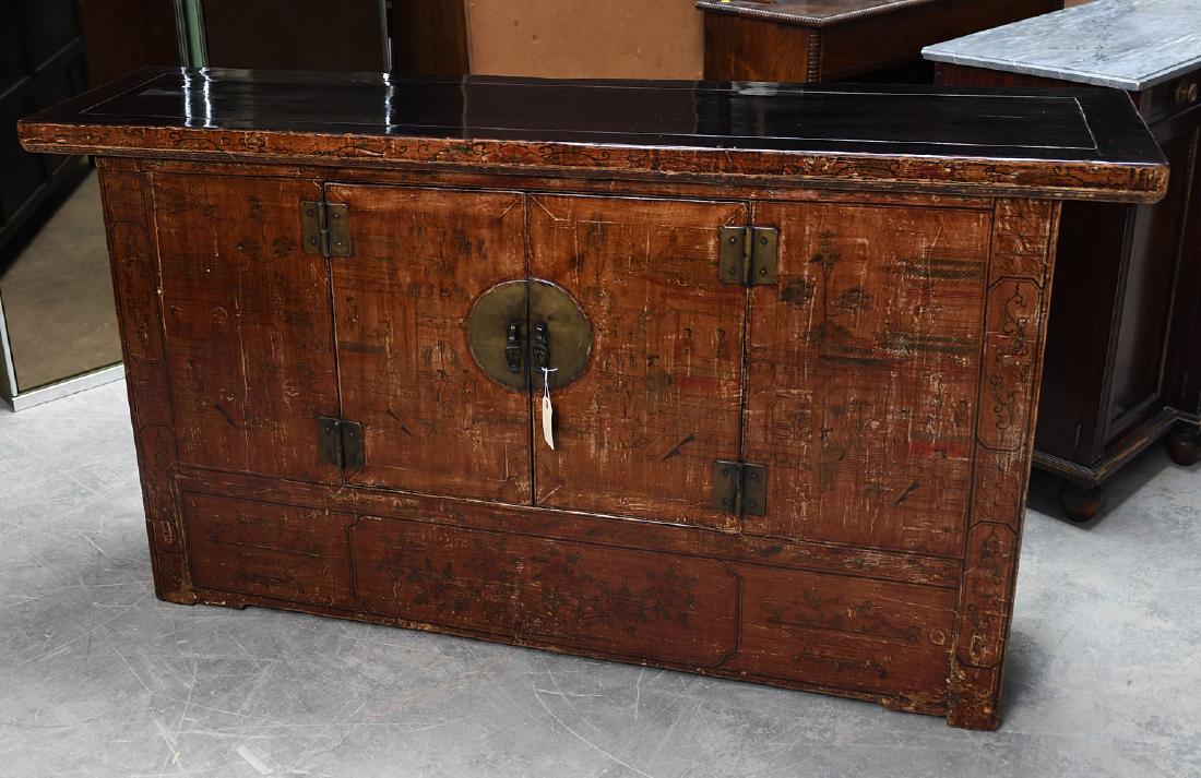 Provincial Chinese lacquered cabinet (1 of 10)