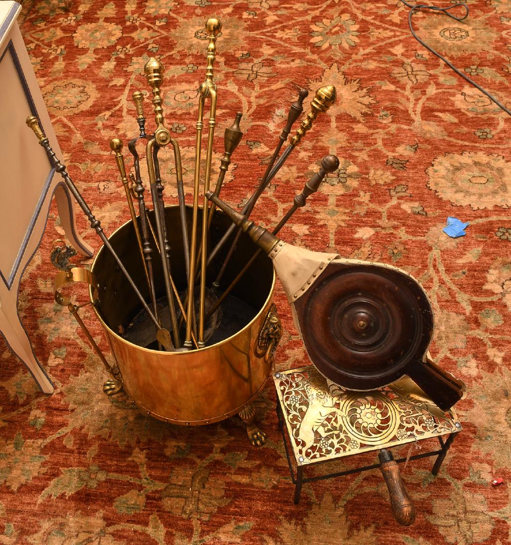 Collection (14) fireplace tools and accessories (1 of 10)