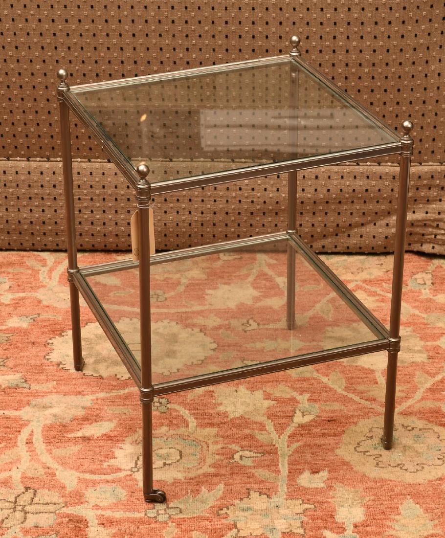 Directoire style two tier glass side table (1 of 6)