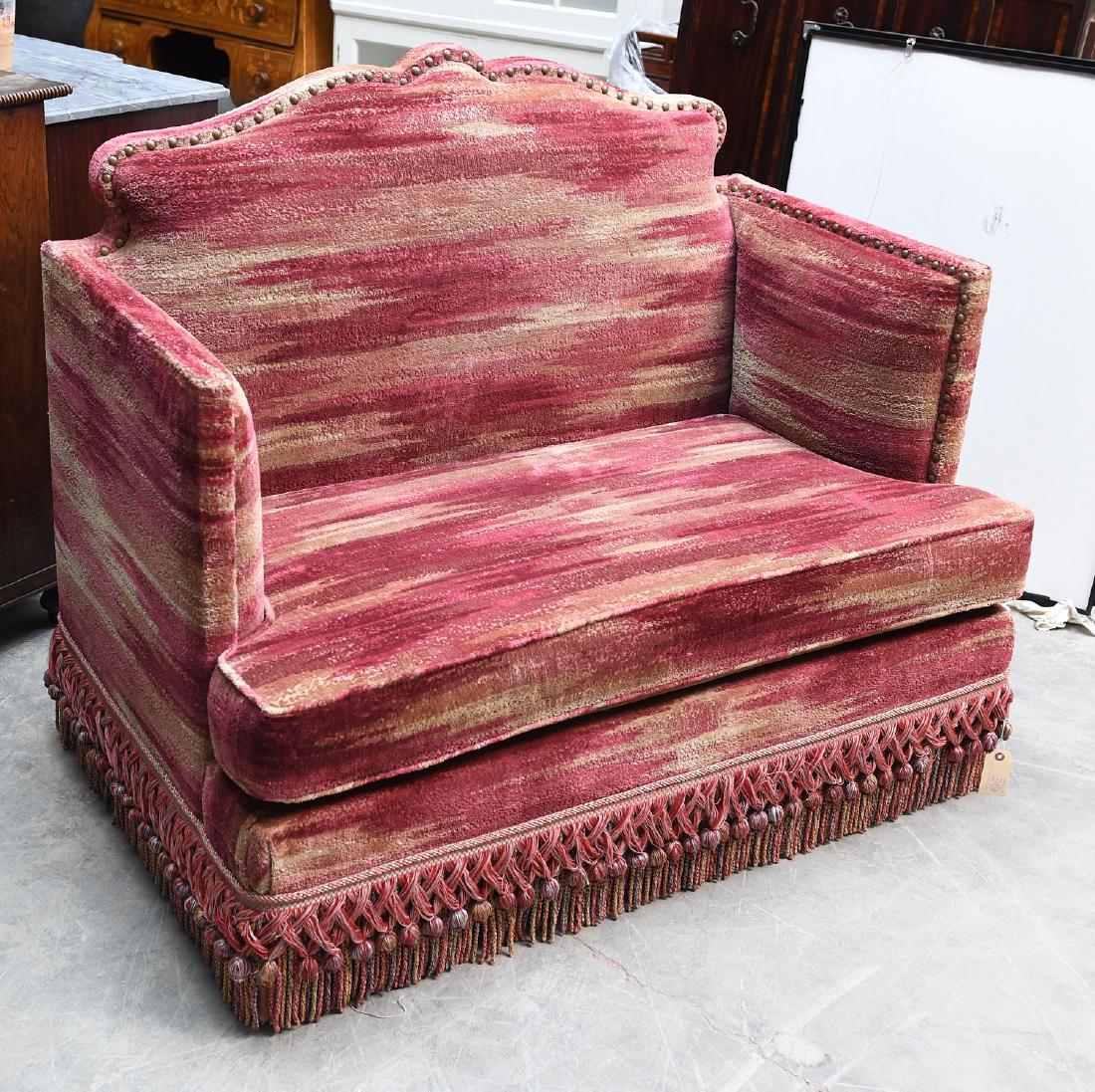 Lorenzo Mongiardino style upholstered settee (1 of 8)