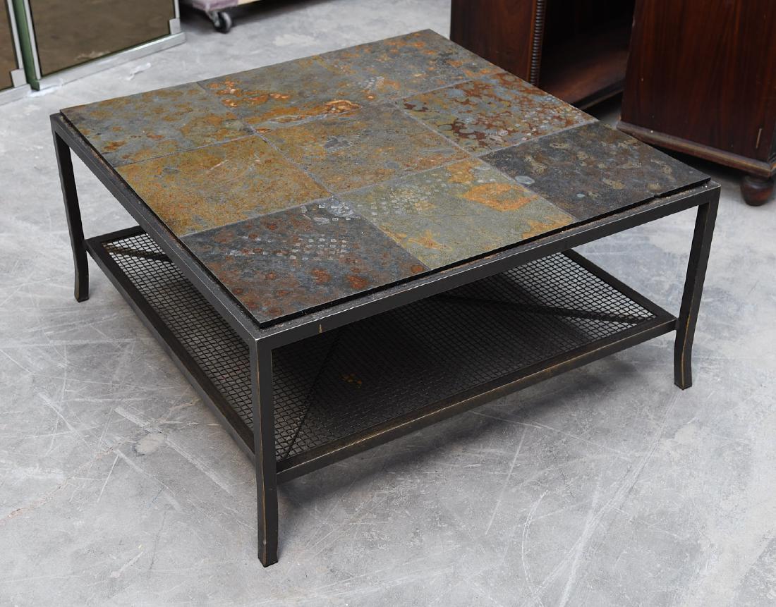 Contemporary stone tile top coffee table (1 of 6)