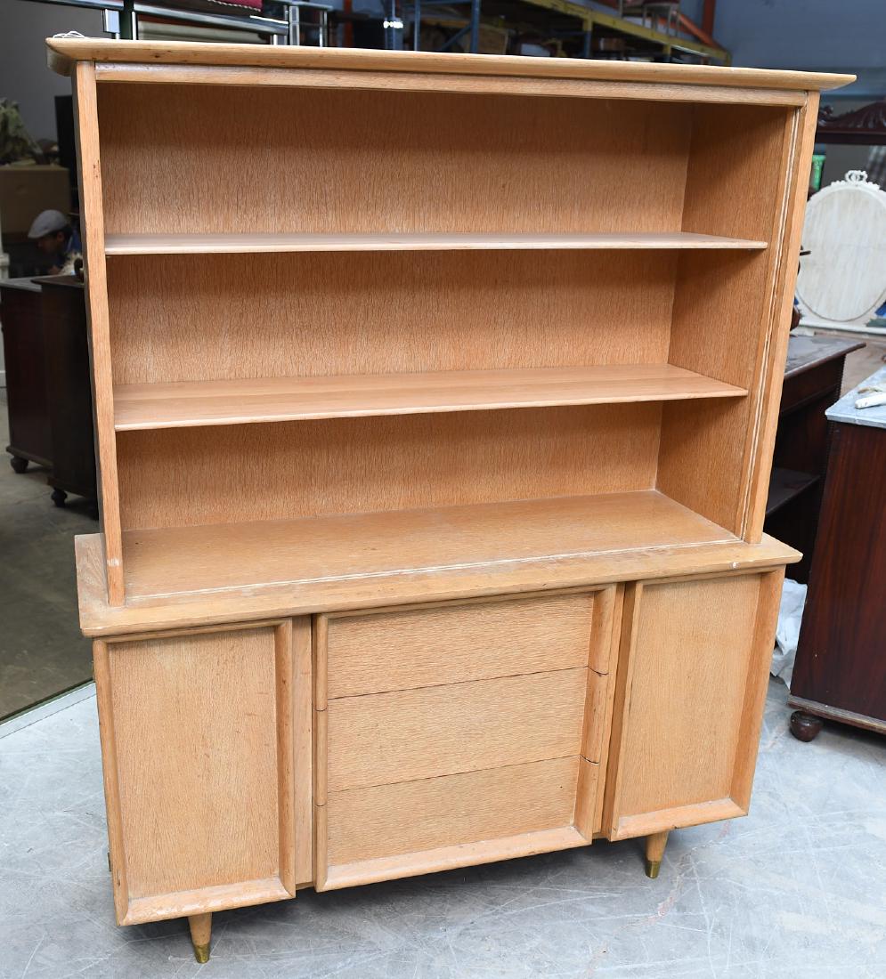 Robsjohn Gibbings style blonde oak china cabinet (1 of 8)