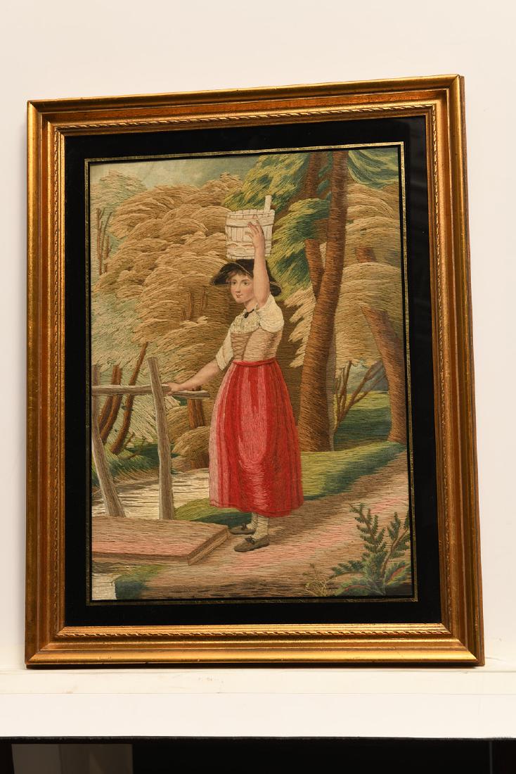 English needlework and watercolor genre portrait (1 of 8)